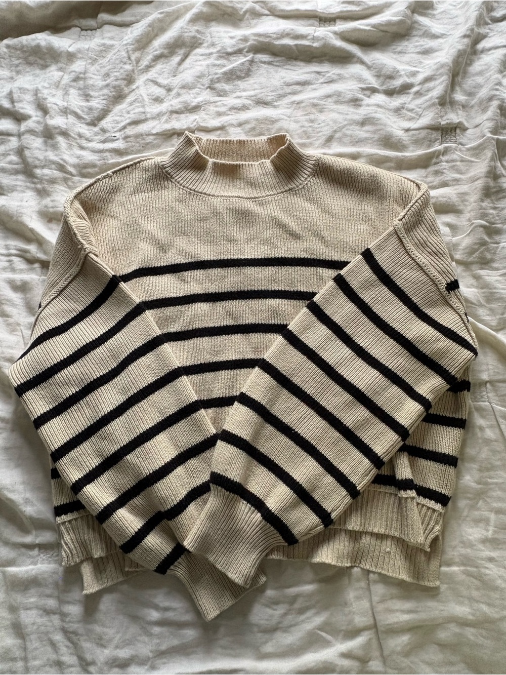 Cropped + Striped Sweater